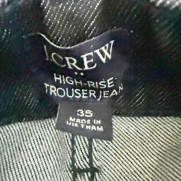 J. CREW | Soft Denim Trouser Signature Stretch High Waist Jeans Dark | 35, 20 - Picture 6 of 8
